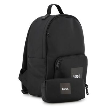 Boys Black Canvas Backpack