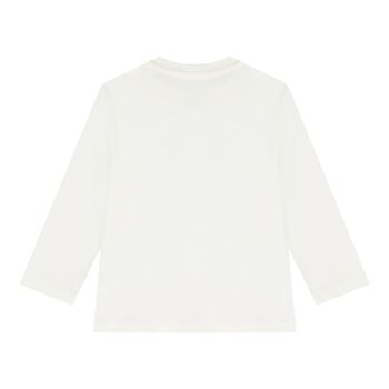 Baby Boys Ivory Teddy Bear Long Sleeve Top
