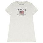 Girls Grey Cotton Sequin Flag Dress, 1, hi-res