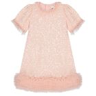 Girls Pink Embellished Dress, 1, hi-res