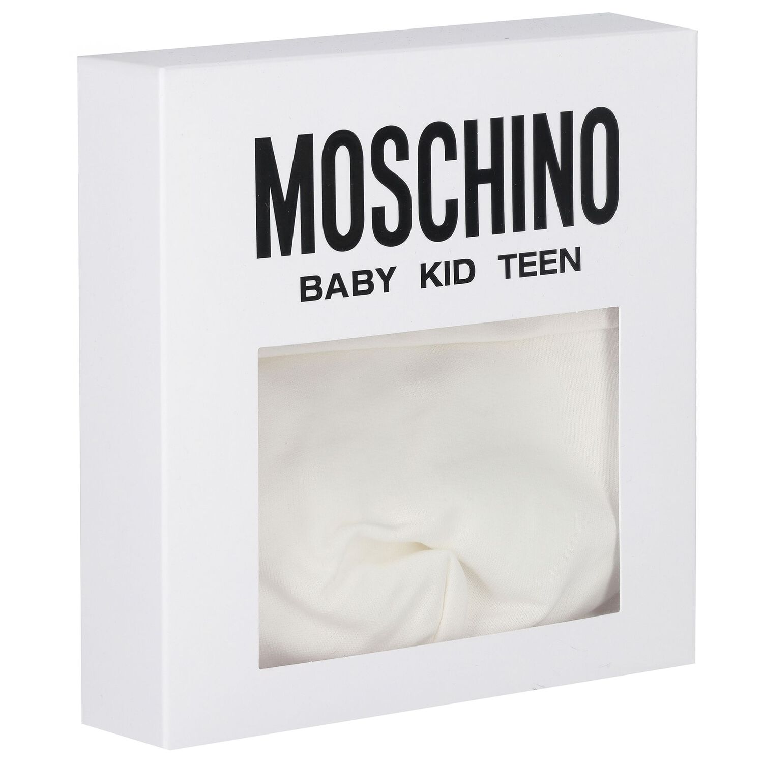 Ivory Teddy Bear Logo Hat & Bib Baby Gift Set, 1, hi-res