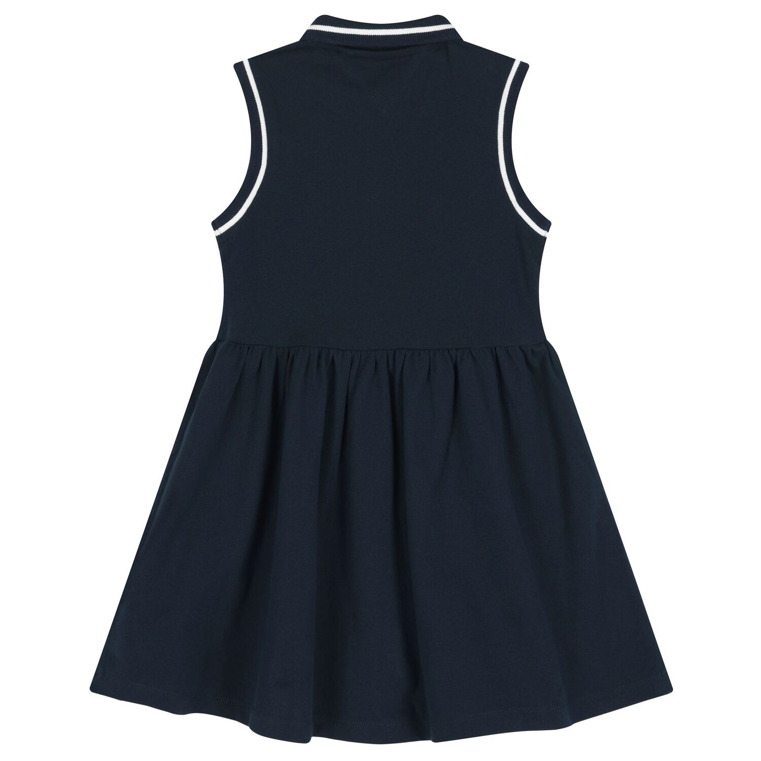 Girls Navy Blue Logo Polo Dress, 1, hi-res