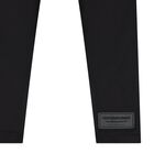 Girls Black Logo Softskin Leggings, 2, hi-res