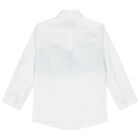 Boys White Logo Shirt, 1, hi-res