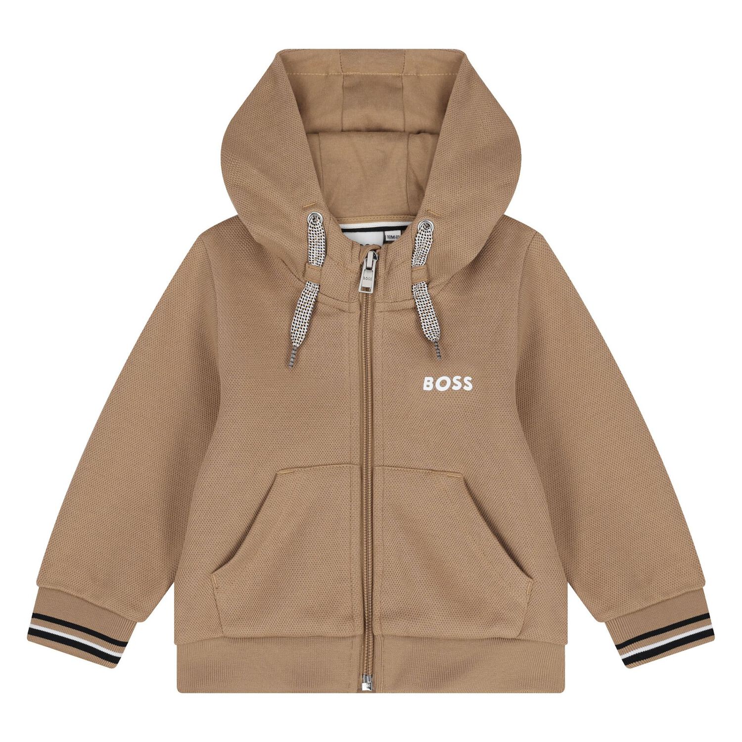 Younger Boys Beige Logo Tracksuit, 1, hi-res image number null