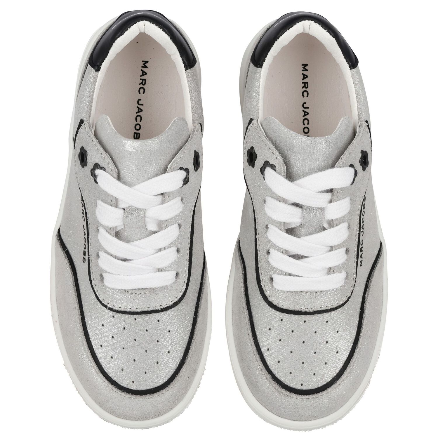 Girls Grey Logo Suede Trainers, 1, hi-res