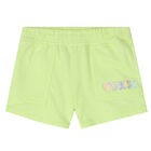 Girls Green Logo Shorts, 2, hi-res