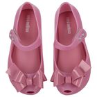 Girls Lilac Bow Jelly Shoes, 2, hi-res