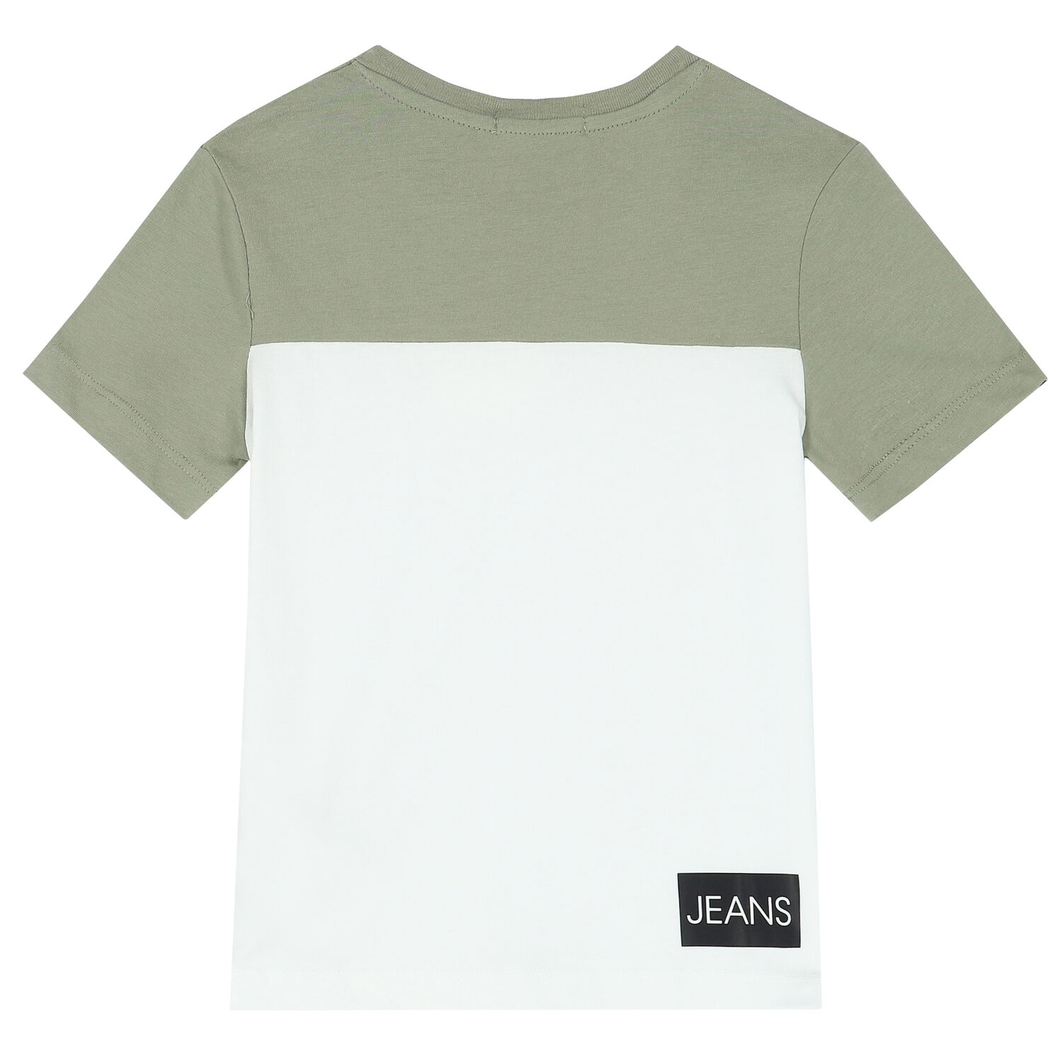 Boys White & Khaki Logo T-Shirt, 3, hi-res image number null