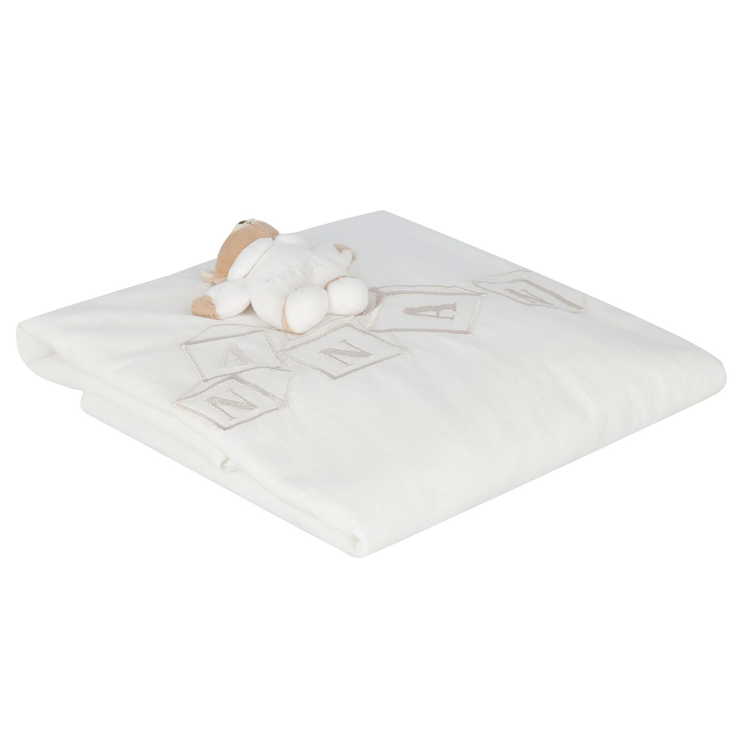 Ivory Teddy Bear Baby Blanket, 1, hi-res image number null
