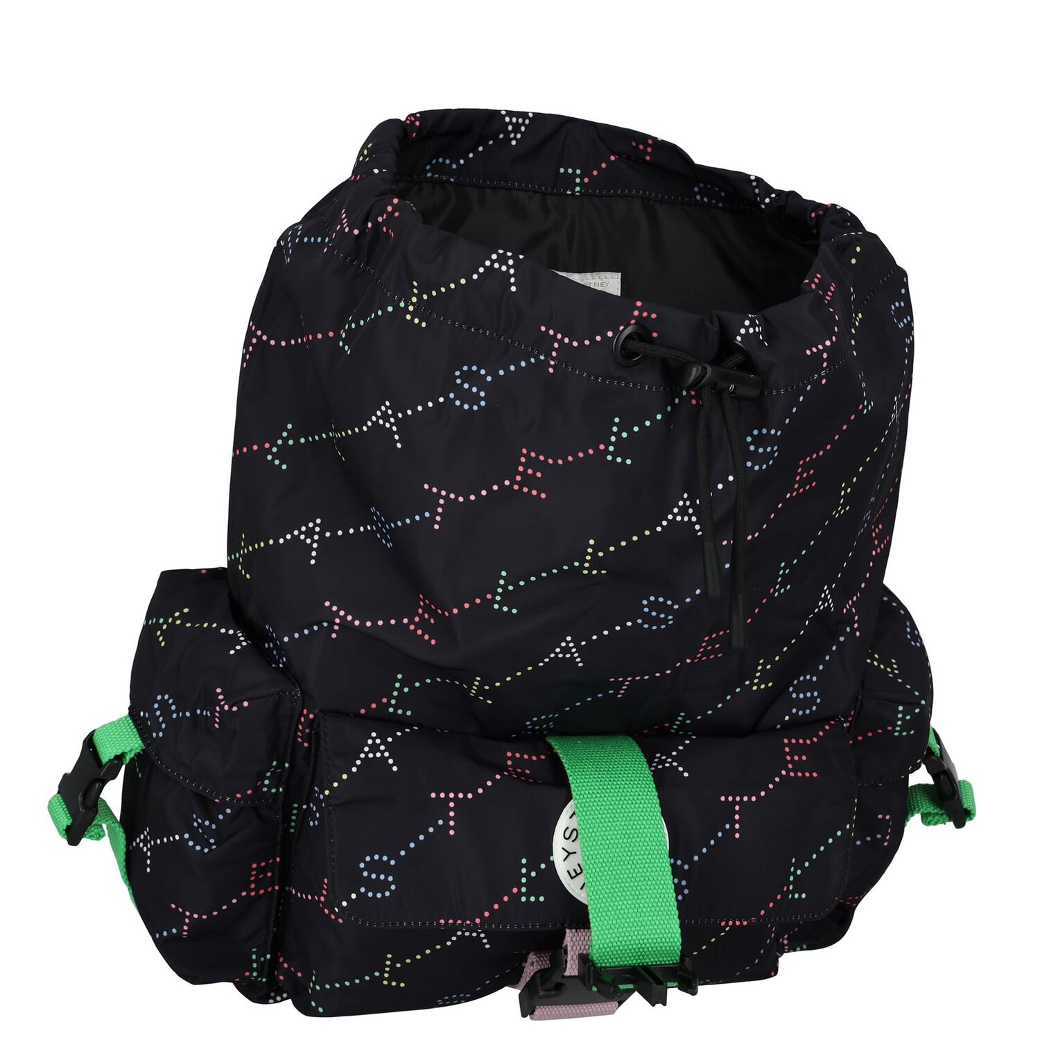 Girls Black Logo Backpack, 1, hi-res