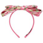Girls Pink Floral Headband, 2, hi-res