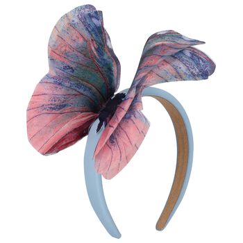 Girls Blue Butterly Headband