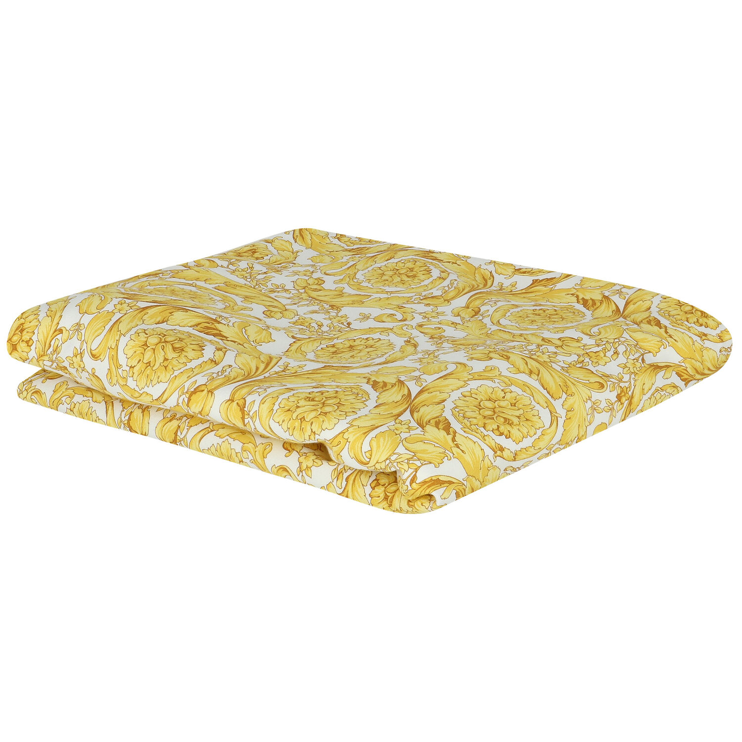 Ivory & Gold Barocco Logo Baby Blanket, 1, hi-res