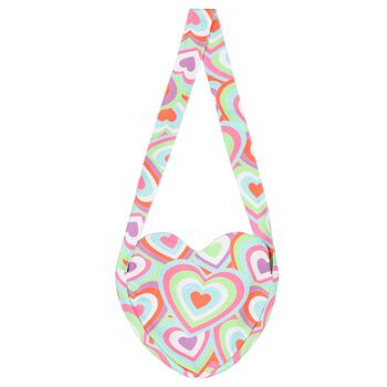 Girls Pink Abstract Heart Print Bag