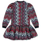 Girls Multi-Coloured Zig Zag Dress, 1, hi-res
