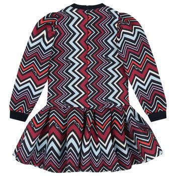 Girls Multi-Coloured Zig Zag Dress