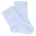 Baby Boys White, Blue & Navy Blue Logo Socks ( 3-Pack ) , 1, hi-res