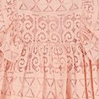 Girls Pink Crochet Lace Dress, 1, hi-res