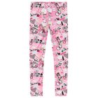 Girls Pink Logo Leggings, 1, hi-res