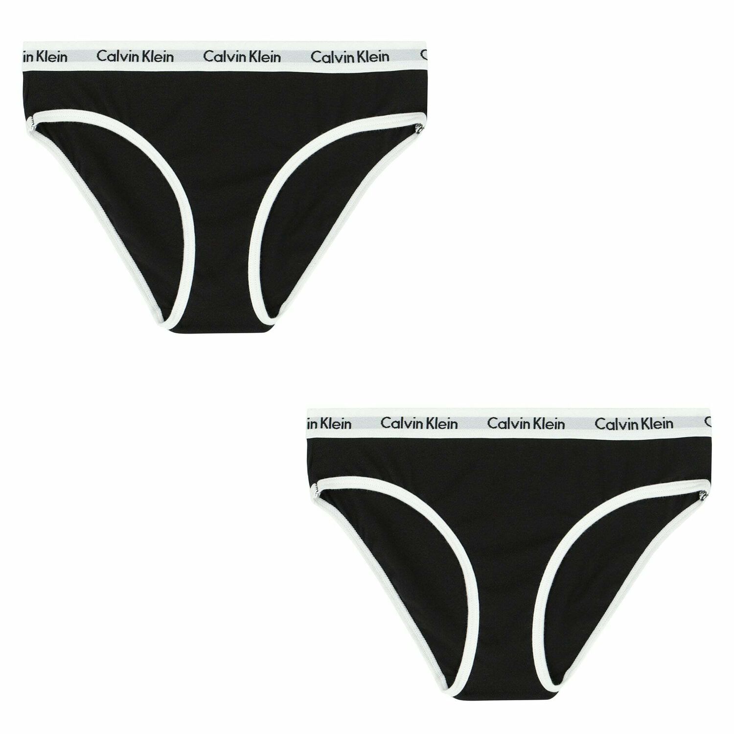 Girls Black Bikini Brief (2 Pack), 1, hi-res