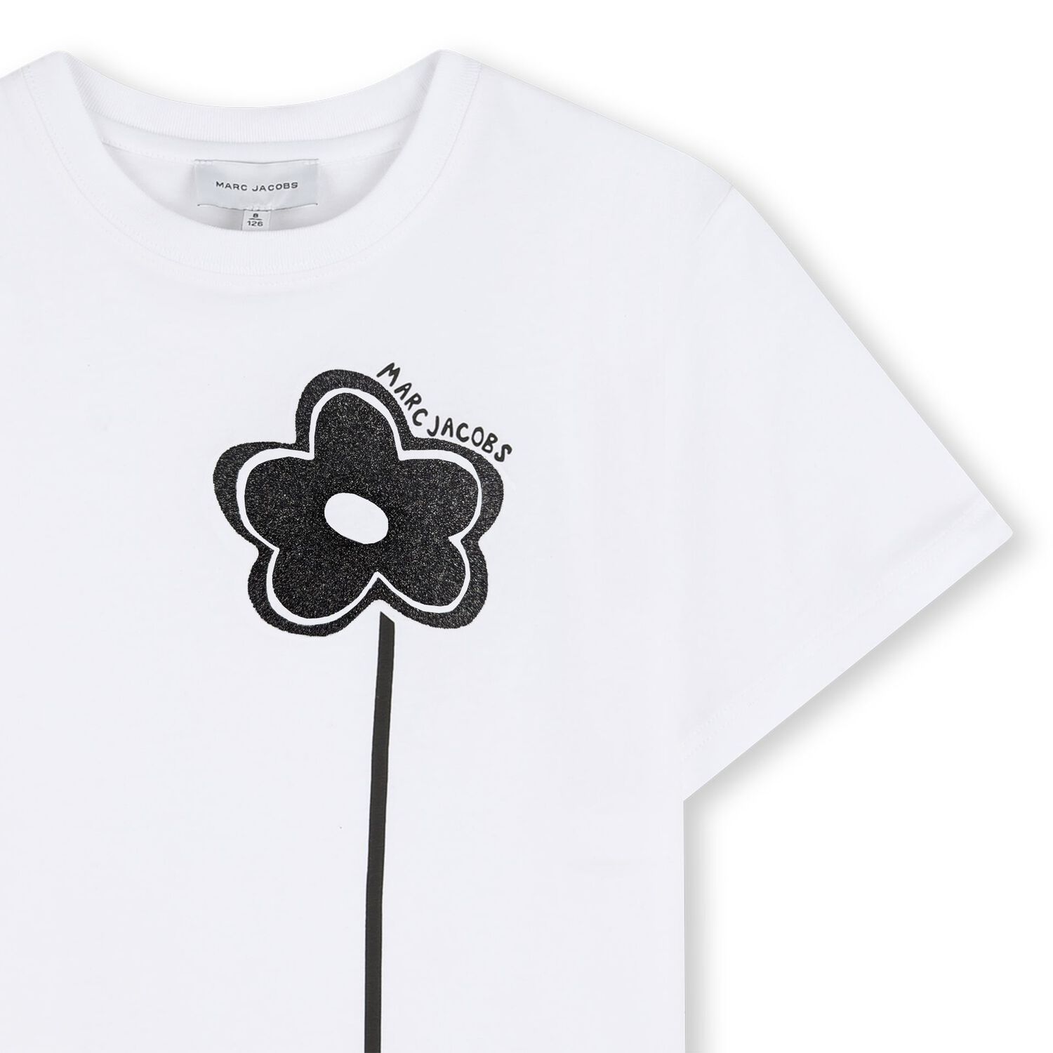 Girls White Logo Flower Flowers, 1, hi-res