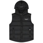 Boys Black Aston Martin Logo Gilet, 1, hi-res