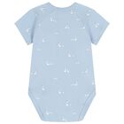 Baby Boys White & Blue Bodysuits ( 2-Pack ), 3, hi-res