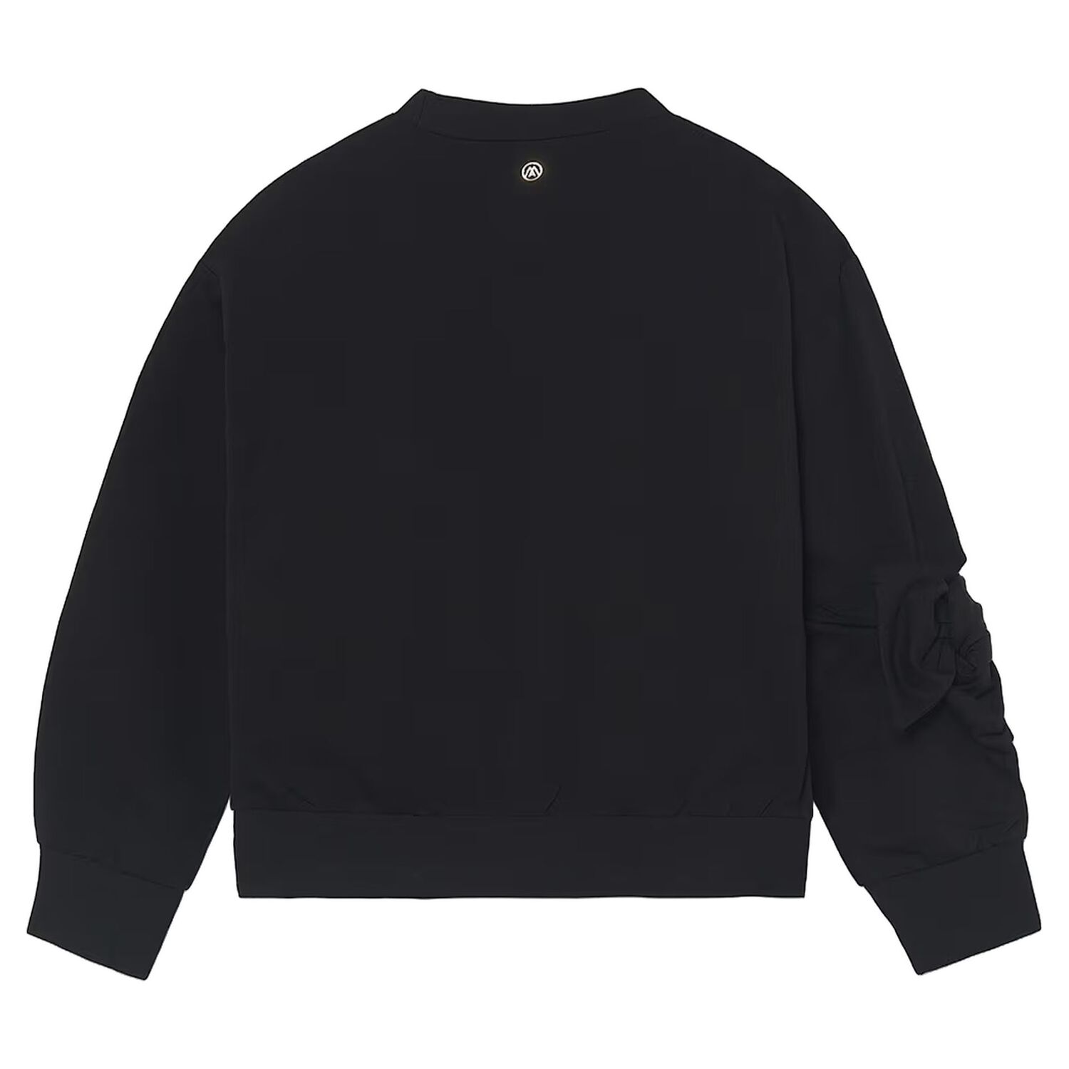 Girls Black Bow Sweatshirt, 1, hi-res