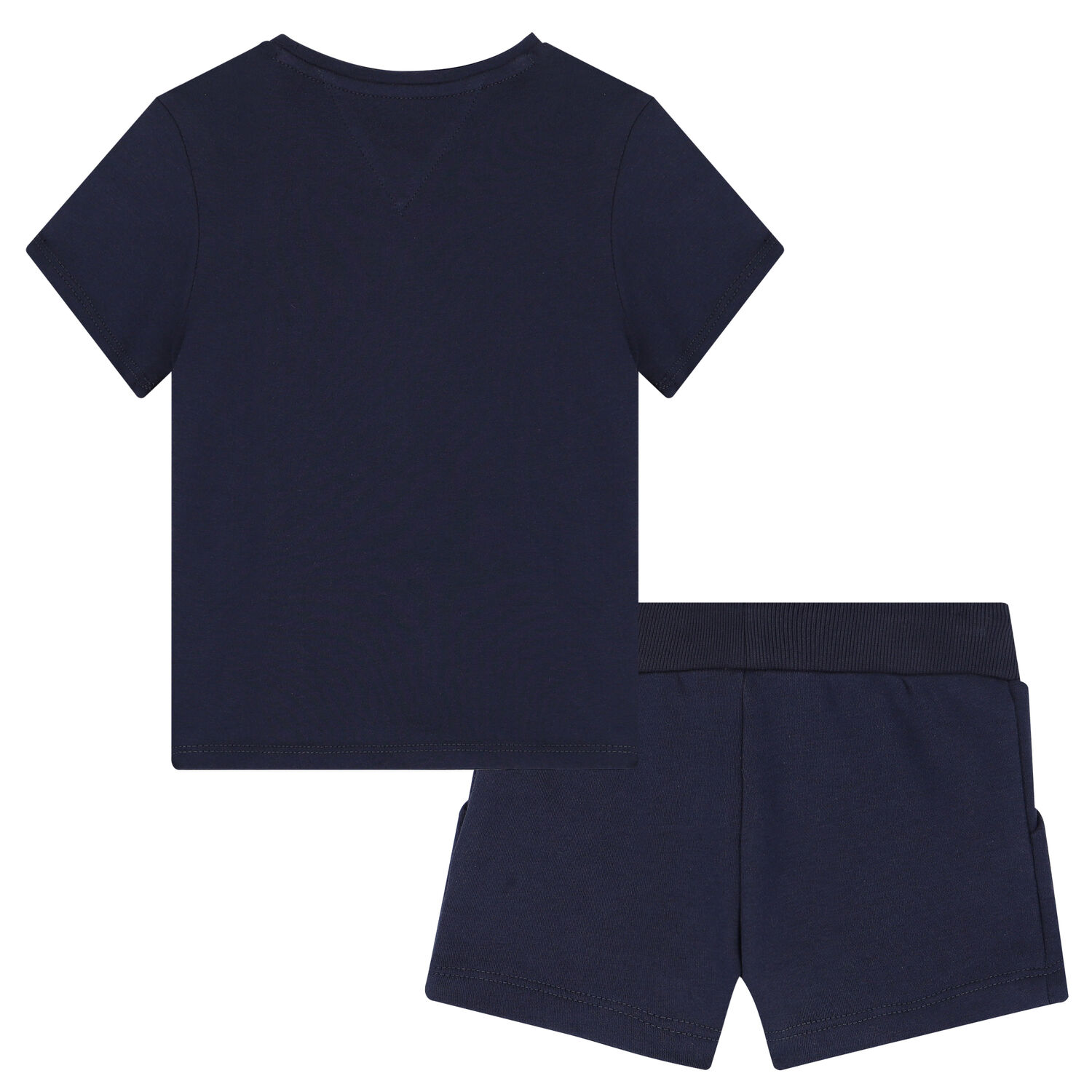 Girls Navy Logo Short Set, 2, hi-res