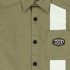 Boys Khaki Green Logo Shirt, 1, hi-res