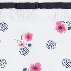 Baby Girls White & Pink Floral Romper, 1, hi-res