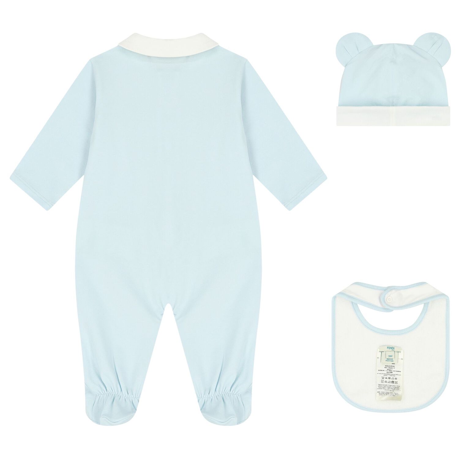 Baby Boys Blue Logo Babygrow Gift Set, 2, hi-res