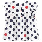 Girls White Polka-Dot Blouse, 1, hi-res