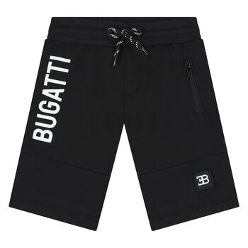 Younger Boys Black Logo Shorts