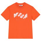 Boys Orange Logo T-Shirt, 1, hi-res