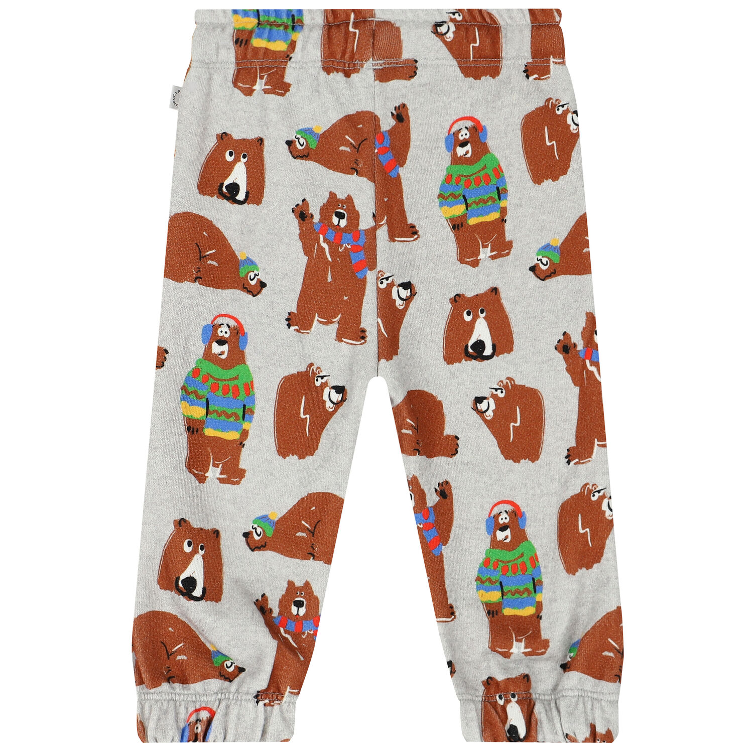 Younger Boys Grey Bear Joggers, 1, hi-res