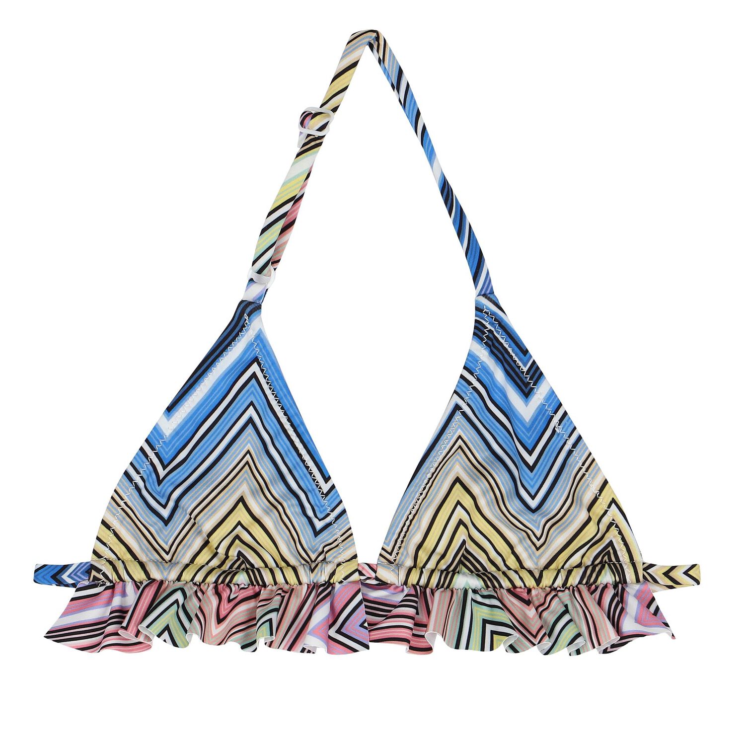 Girls Multi-Coloured Zigzag Bikini, 1, hi-res