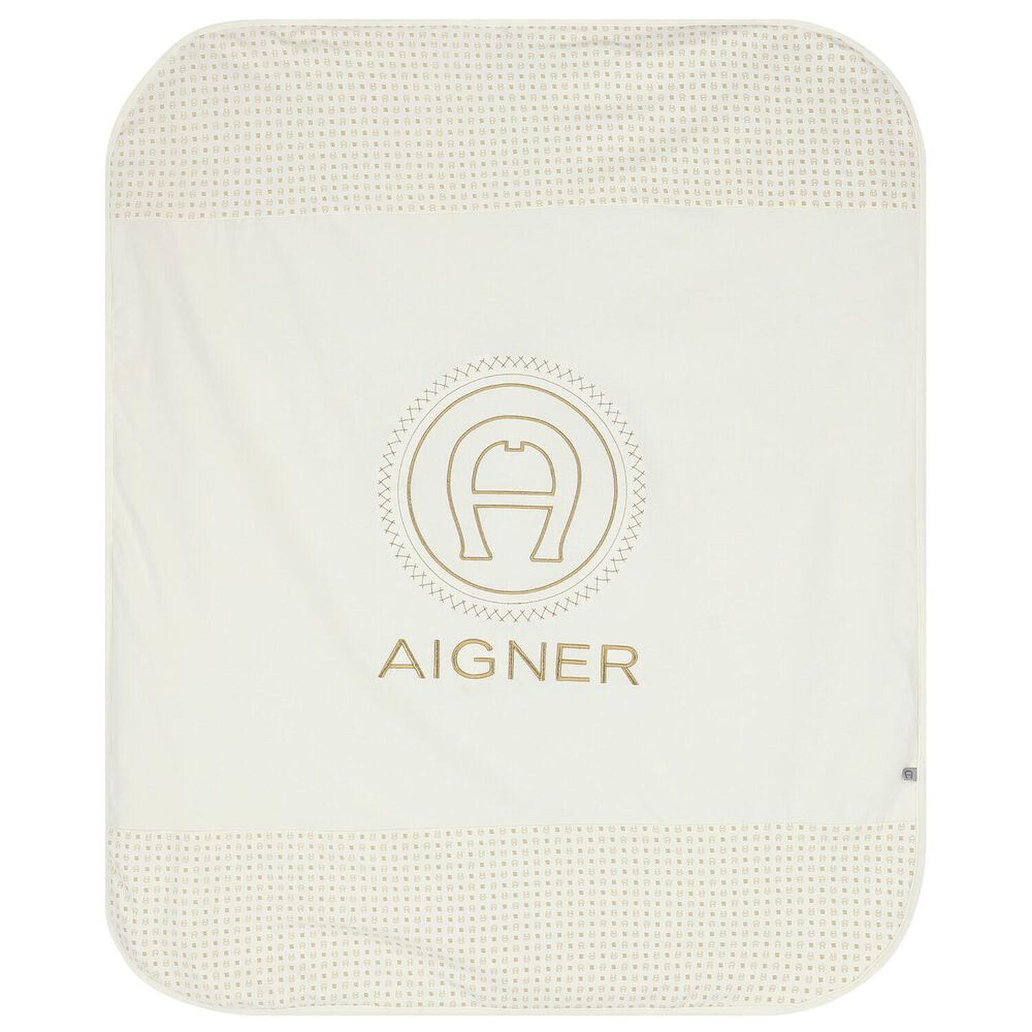 Ivory & Gold Logo Babygrow Set, 1, hi-res