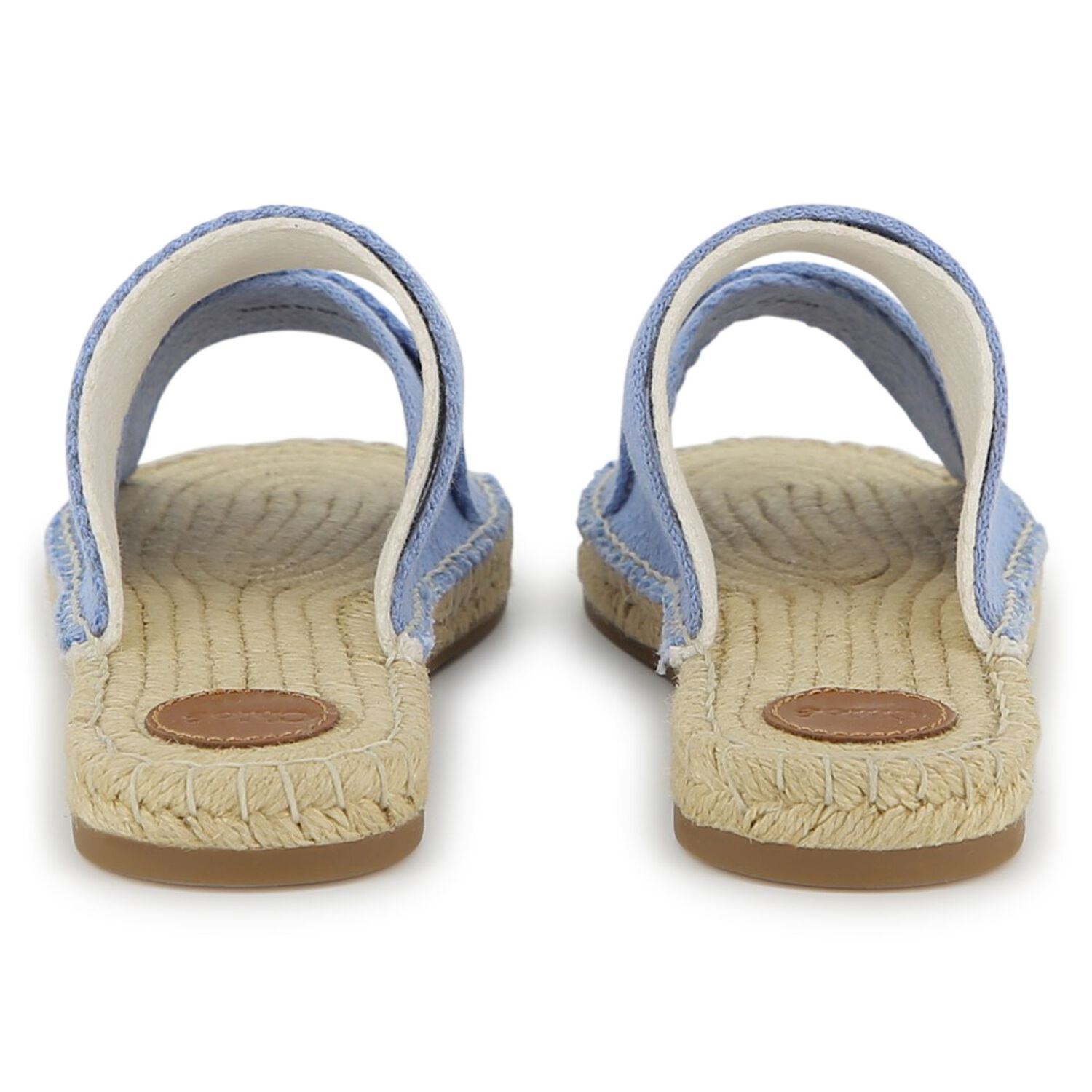 Girls Mini Me Blue & Beige Logo Sliders , 1, hi-res