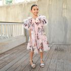Girls Pink Tulle Darcey Floral Dress, 1, hi-res