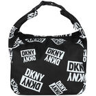 Girls Black Logo Shoulder Bag, 1, hi-res