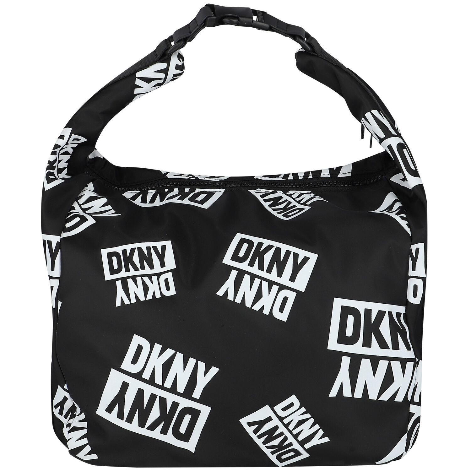 Girls Black Logo Shoulder Bag, 1, hi-res