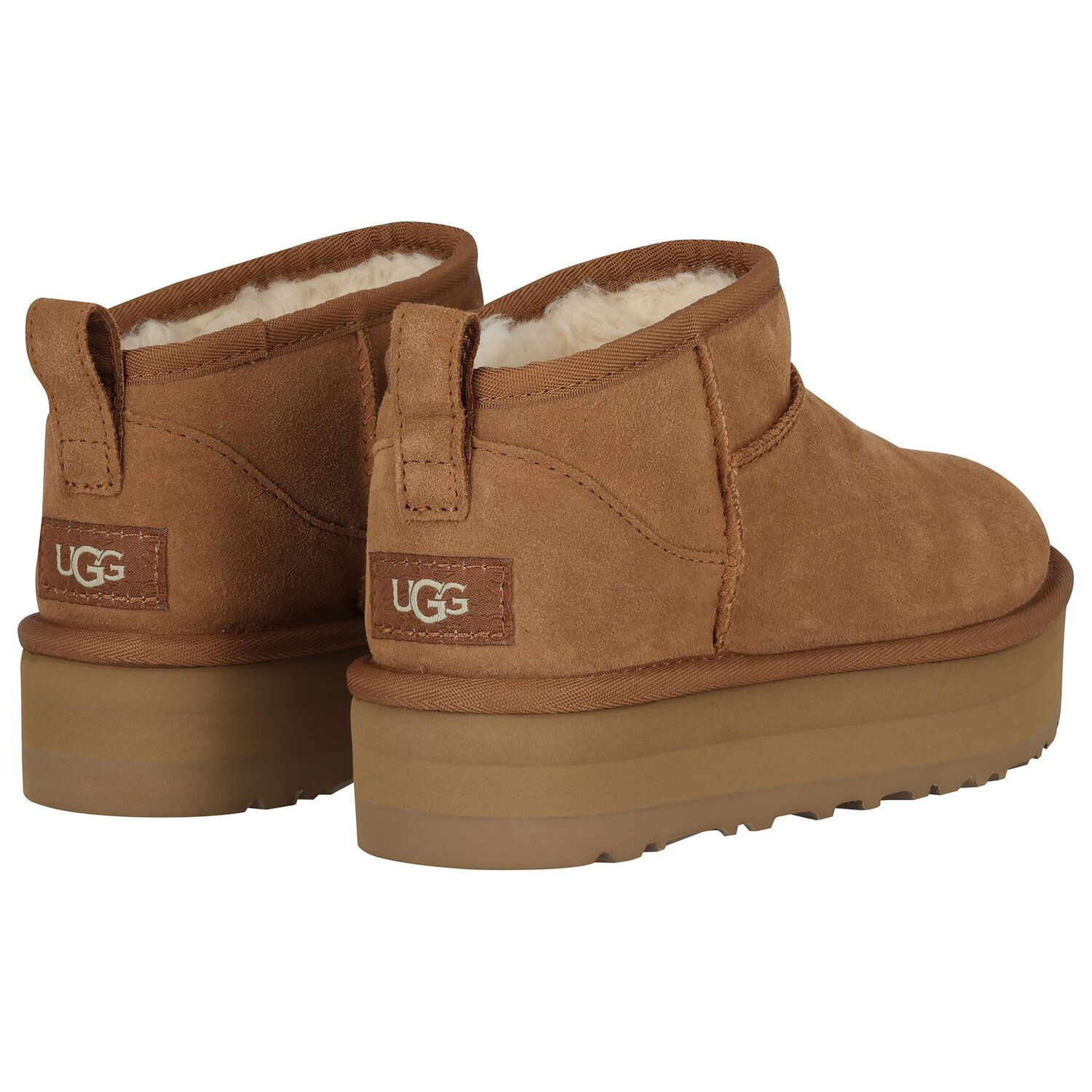 Girls Chestnut Classic Ultra Mini Platform Suede Boots, 2, hi-res