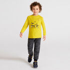 Boys Black Printed Joggers, 1, hi-res