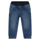 Younger Boys Blue Denim Jeans, 1, hi-res