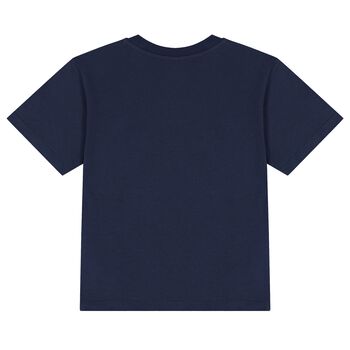 Navy Blue Teddy Bear Logo T-Shirt