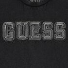 Girls Black Embellished Logo T-Shirt, 1, hi-res