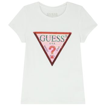 Girls White Logo T-Shirt