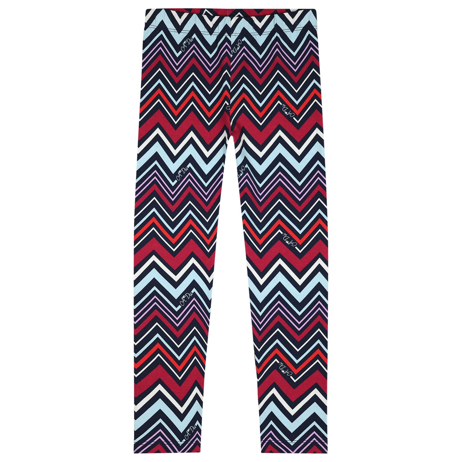 Girls Multi-Coloured Zig Zag Leggings Set, 1, hi-res